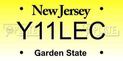 Y11LEC New Jersey License Plate