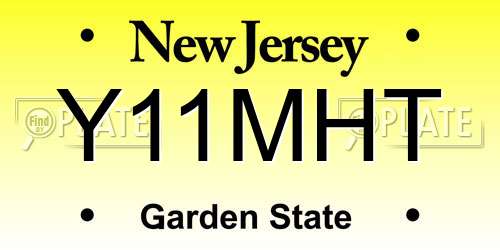 Y11MHT New Jersey License Plate