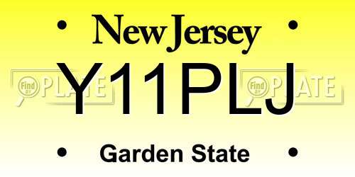 Y11PLJ New Jersey License Plate