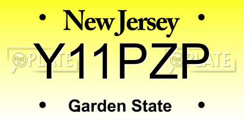 Y11PZP New Jersey License Plate
