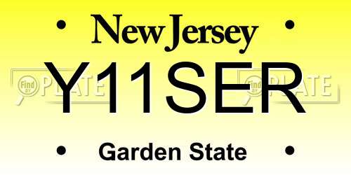 Y11SER New Jersey License Plate