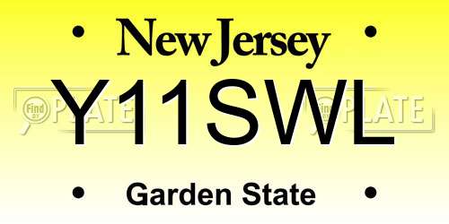 Y11SWL New Jersey License Plate