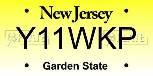 Y11WKP New Jersey License Plate