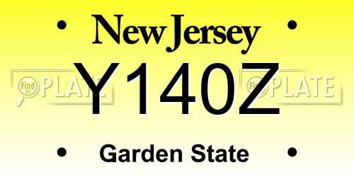 Y140Z New Jersey License Plate