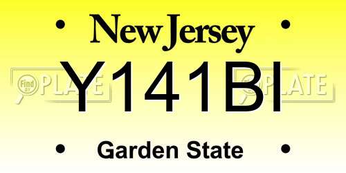 Y141BI New Jersey License Plate