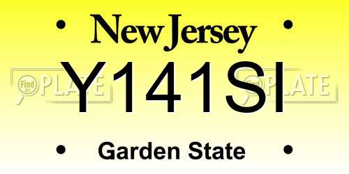 Y141SI New Jersey License Plate