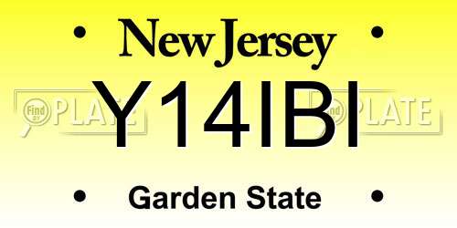 Y14IBI New Jersey License Plate