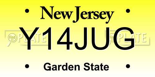 Y14JUG New Jersey License Plate
