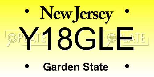 Y18GLE New Jersey License Plate