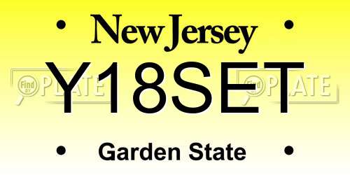 Y18SET New Jersey License Plate