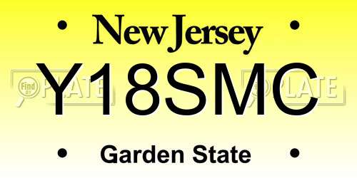 Y18SMC New Jersey License Plate