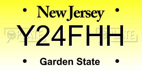 Y24FHH New Jersey License Plate