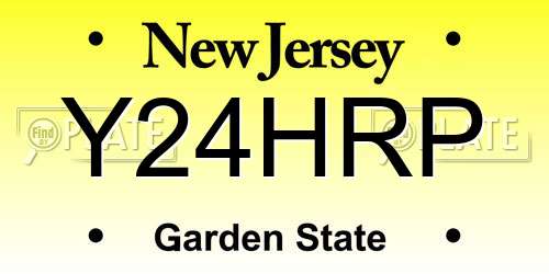 Y24HRP New Jersey License Plate