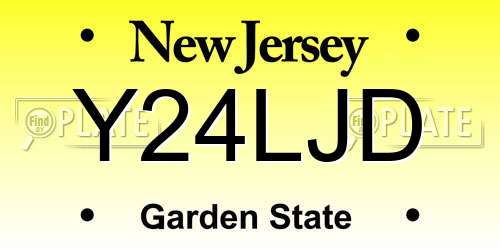 Y24LJD New Jersey License Plate