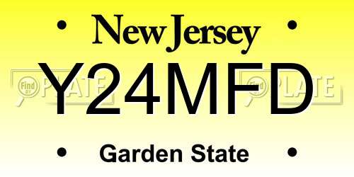 Y24MFD New Jersey License Plate