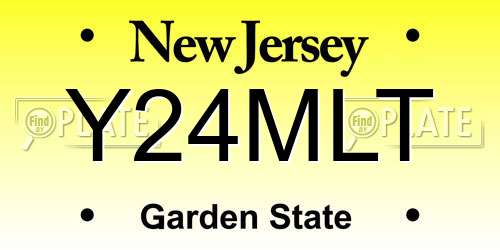Y24MLT New Jersey License Plate