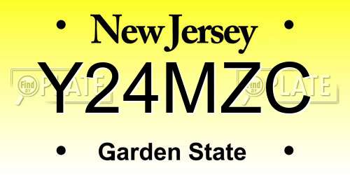Y24MZC New Jersey License Plate