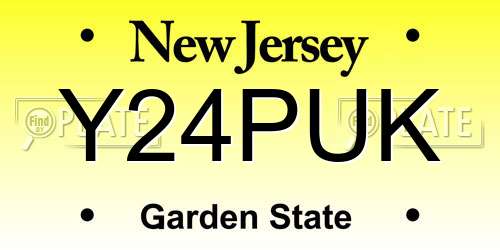 Y24PUK New Jersey License Plate