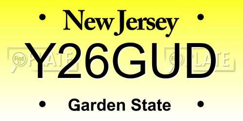Y26GUD New Jersey License Plate