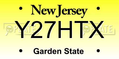 Y27HTX New Jersey License Plate