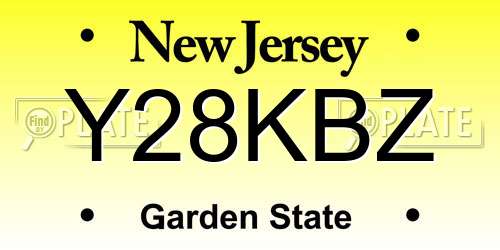 Y28KBZ New Jersey License Plate