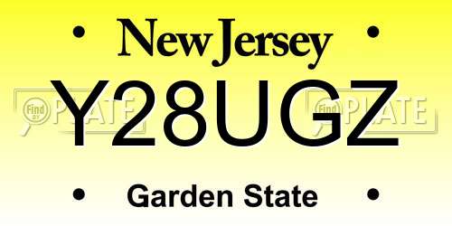 Y28UGZ New Jersey License Plate