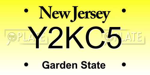 Y2KC5 New Jersey License Plate