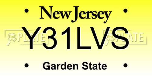 Y31LVS New Jersey License Plate