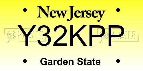 Y32KPP New Jersey License Plate
