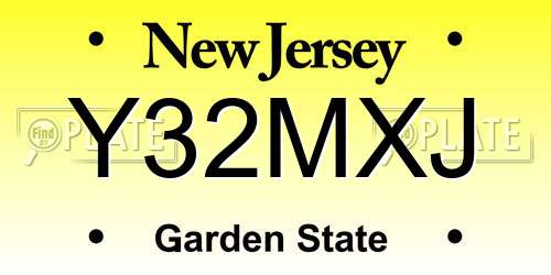 Y32MXJ New Jersey License Plate