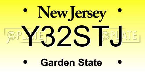 Y32STJ New Jersey License Plate