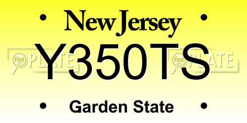 Y350TS New Jersey License Plate
