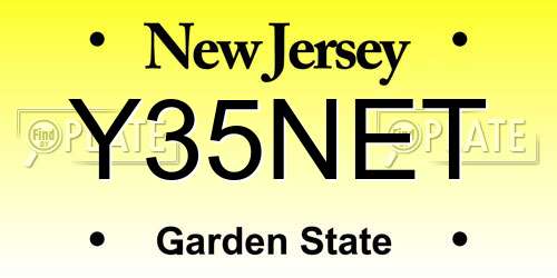 Y35NET New Jersey License Plate