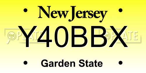 Y40BBX New Jersey License Plate