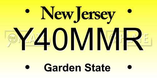 Y40MMR New Jersey License Plate