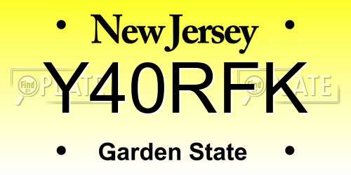 Y40RFK New Jersey License Plate