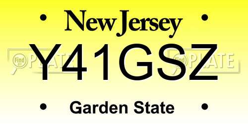 Y41GSZ New Jersey License Plate
