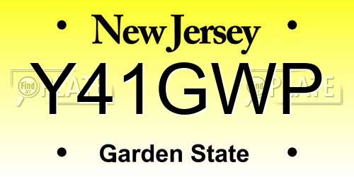 Y41GWP New Jersey License Plate