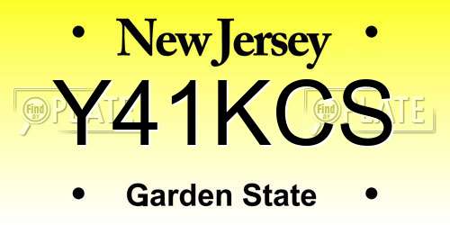 Y41KCS New Jersey License Plate