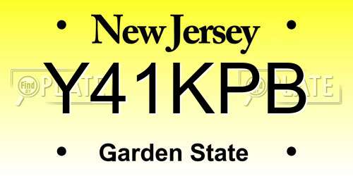 Y41KPB New Jersey License Plate