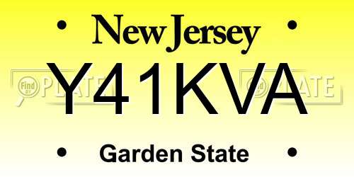 Y41KVA New Jersey License Plate