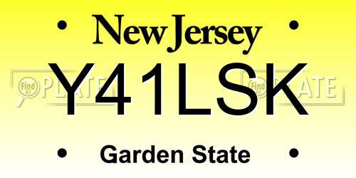 Y41LSK New Jersey License Plate