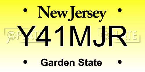 Y41MJR New Jersey License Plate