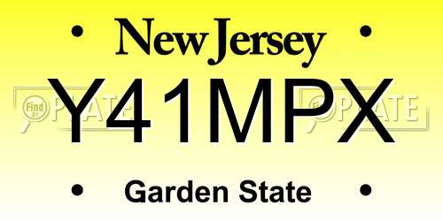 Y41MPX New Jersey License Plate
