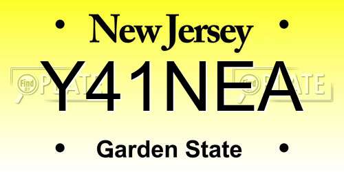 Y41NEA New Jersey License Plate