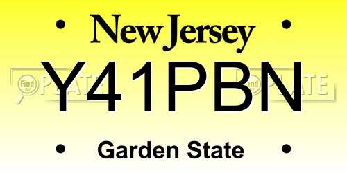Y41PBN New Jersey License Plate
