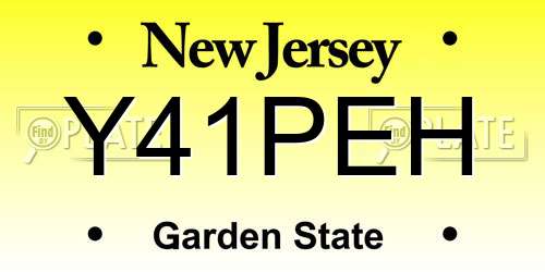 Y41PEH New Jersey License Plate
