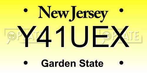 Y41UEX New Jersey License Plate