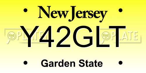 Y42GLT New Jersey License Plate