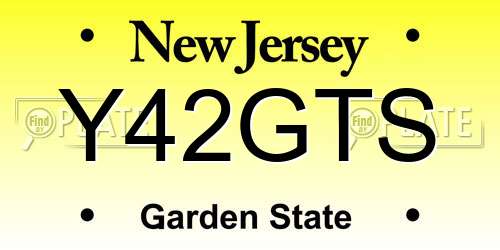 Y42GTS New Jersey License Plate